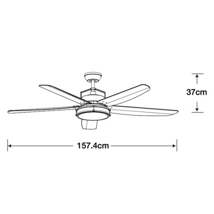Lucci air 213176 - LED loftventilator dæmpbar LOUISVILLE 1xGX53/18W/230V træ/hvid + fjernbetjening