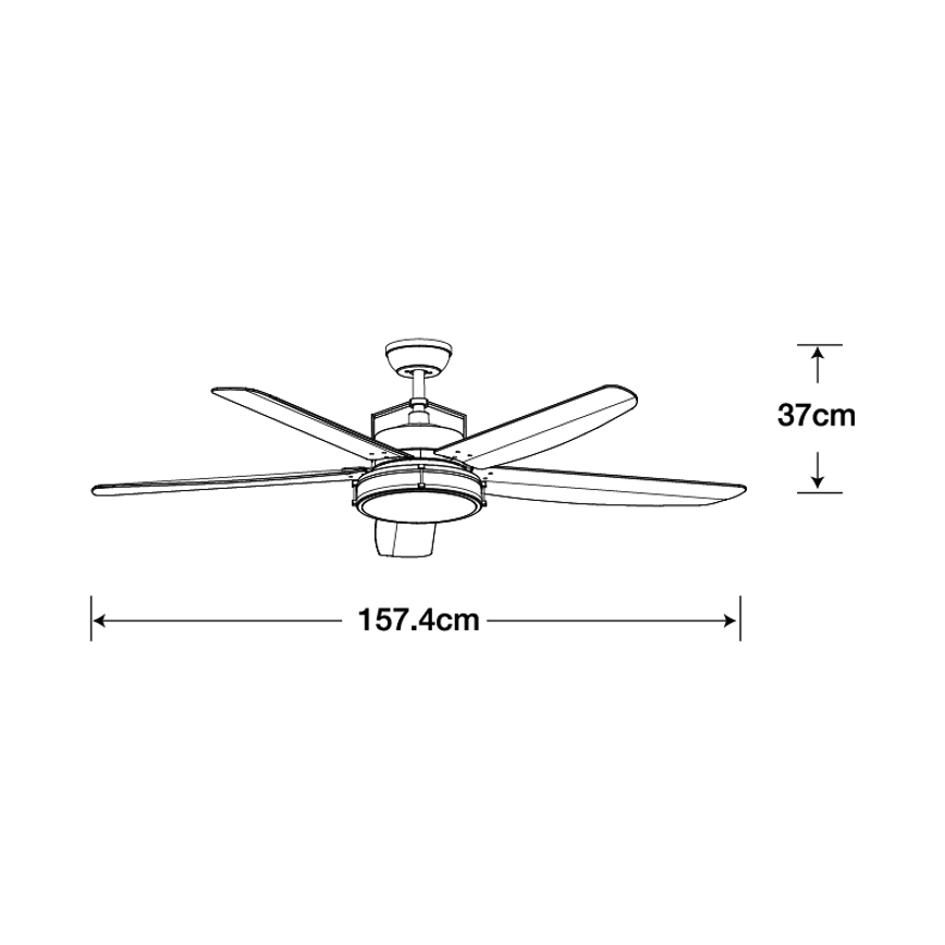 Lucci air 213176 - LED loftventilator dæmpbar LOUISVILLE 1xGX53/18W/230V træ/hvid + fjernbetjening