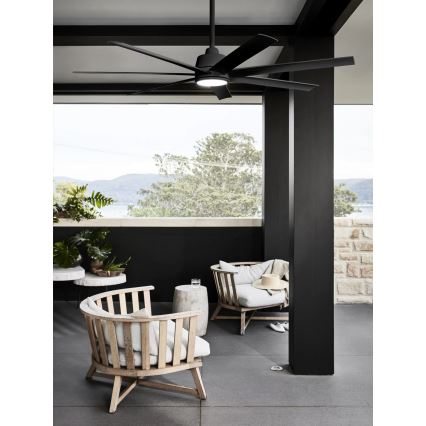 Lucci Air 21318349 - LED loftventilator dæmpbar ATLANTA 1xGX53/12W/230V diameter 142 cm sort + fjernbetjening