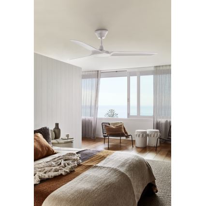 Lucci Air 21321549 - Loftventilator ABYSS diameter 142 cm IP66 hvid + fjernbetjening