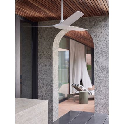 Lucci Air 21321549 - Loftventilator ABYSS diameter 142 cm IP66 hvid + fjernbetjening