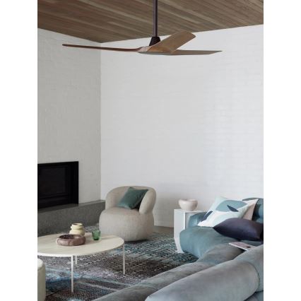 Lucci Air 21321749 - Loftventilator ABYSS diameter 142 cm IP66 brun + fjernbetjening