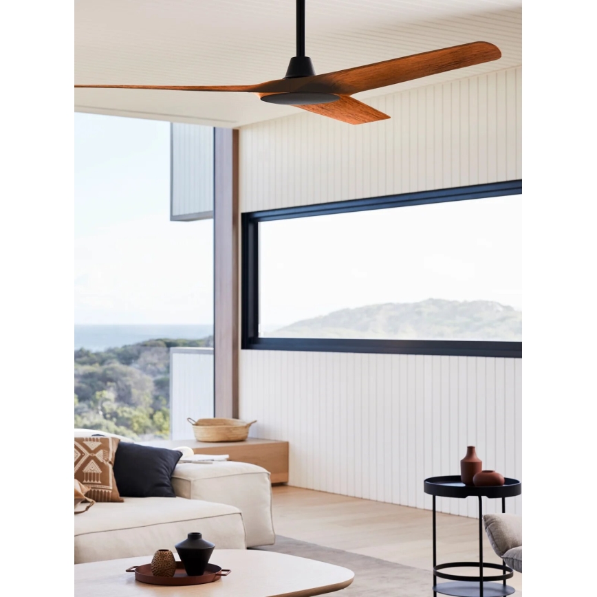 Lucci Air 21321749 - Loftventilator ABYSS diameter 142 cm IP66 brun + fjernbetjening
