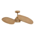 Lucci Air 21325549 - LED-dæmpbar loftventilator SABLE 1xGX53/12W/230V 3000/4000/5000K Ø 91,5 cm brun + fjernbetjening