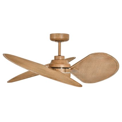 Lucci Air 21325549 - LED-dæmpbar loftventilator SABLE 1xGX53/12W/230V 3000/4000/5000K Ø 91,5 cm brun + fjernbetjening