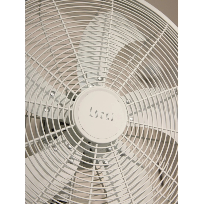 Lucci Air 21326649 - Vægmonteret ventilator GLIDE 36 W/230 V Ø 45 cm hvid + fjernbetjening