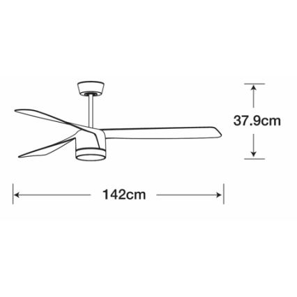 Lucci air 213280 - Loftventilator PEREGRINE 1xGX53/12W/230V hvid + fjernbetjening