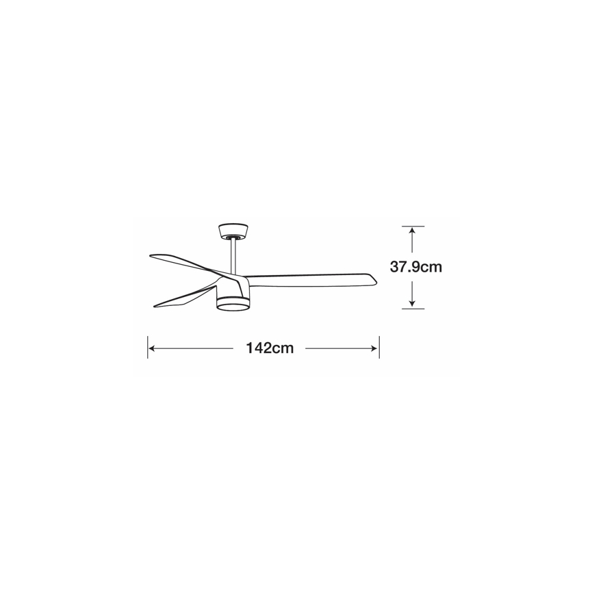 Lucci air 213280 - Loftventilator PEREGRINE 1xGX53/12W/230V hvid + fjernbetjening