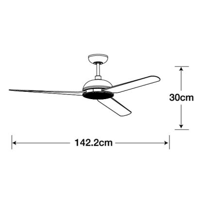 Lucci air 213301- LED loftventilator dæmpbar UNIONE 1xGX53/12W/230V brun/skinnende krom + fjernbetjening