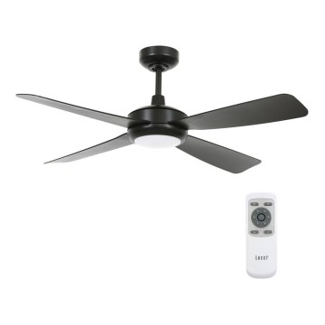 Lucci air 213303 - LED loftventilator dæmpbar SLIPSTREAM 1xGX53/12W/230V sort + fjernbetjening