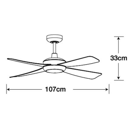 Lucci air 213303 - LED loftventilator dæmpbar SLIPSTREAM 1xGX53/12W/230V sort + fjernbetjening