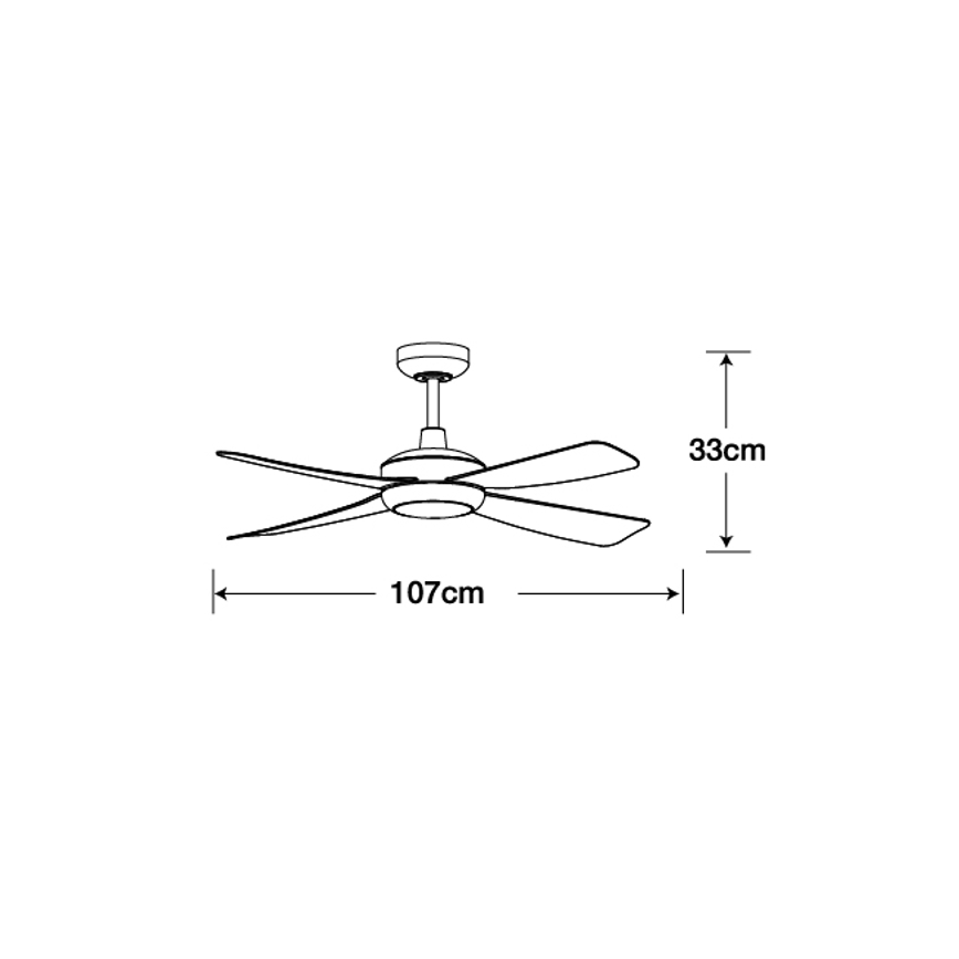 Lucci air 213303 - LED loftventilator dæmpbar SLIPSTREAM 1xGX53/12W/230V sort + fjernbetjening