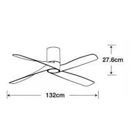 Lucci air 213351 - LED loftventilator dæmpbar RIVIERA 1xGX53/12W/230V sort + fjernbetjening
