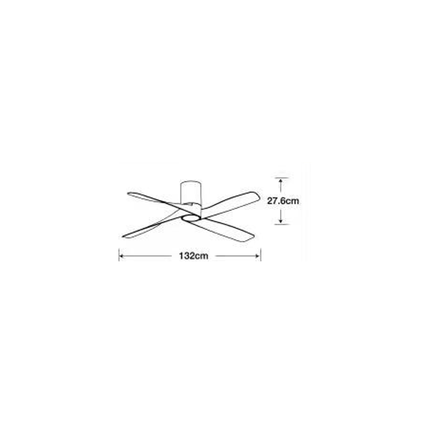 Lucci air 213351 - LED loftventilator dæmpbar RIVIERA 1xGX53/12W/230V sort + fjernbetjening