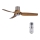 Lucci air 213355-LED Dæmpbar loftventilator NAUTICA 1xGX53/12W/230V brun/glansfuld krom + fjernbetjening