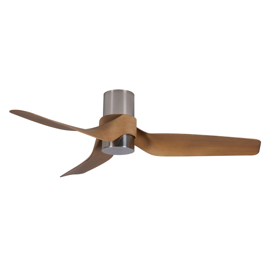 Lucci air 213355-LED loftventilator dæmpbar NAUTICA 1xGX53/12W/230V brun/skinnende krom + fjernbetjening