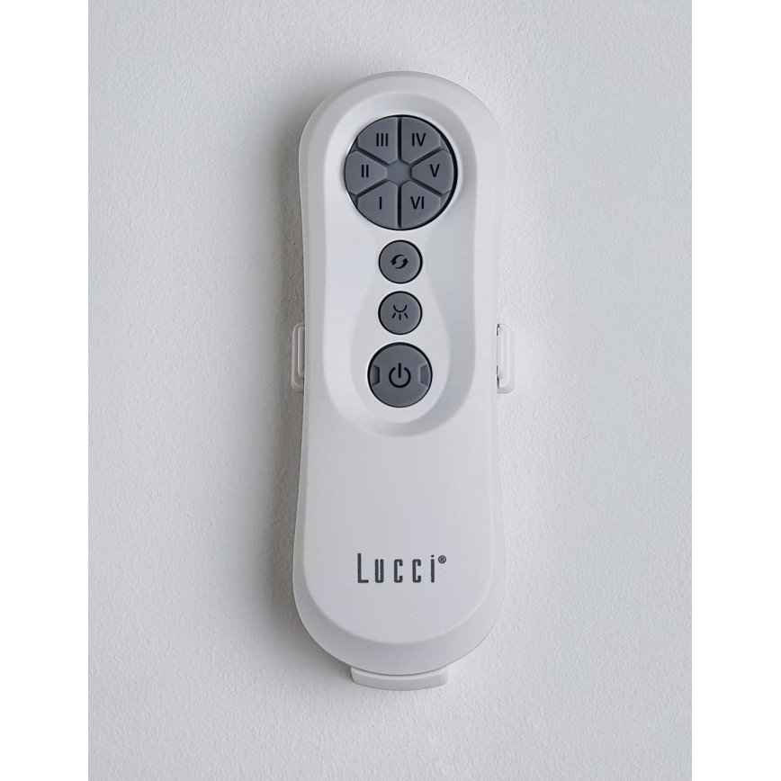 Lucci air 213355-LED loftventilator dæmpbar NAUTICA 1xGX53/12W/230V brun/skinnende krom + fjernbetjening