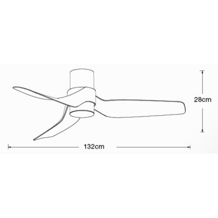 Lucci air 213355-LED loftventilator dæmpbar NAUTICA 1xGX53/12W/230V brun/skinnende krom + fjernbetjening