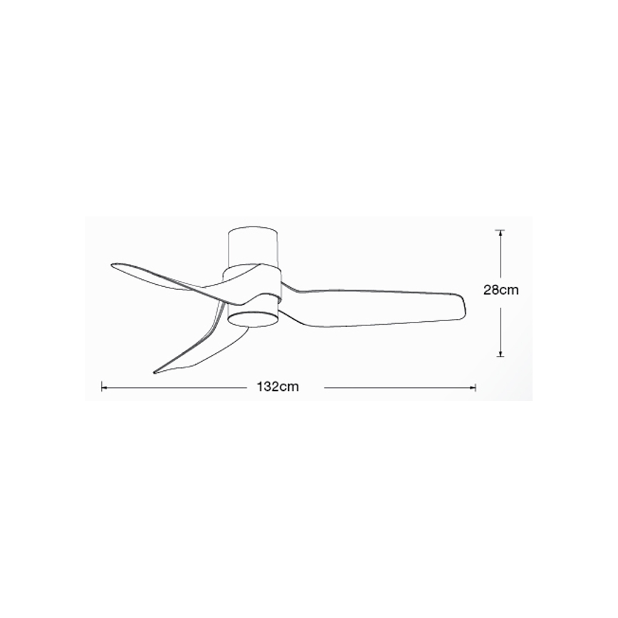 Lucci air 213355-LED loftventilator dæmpbar NAUTICA 1xGX53/12W/230V brun/skinnende krom + fjernbetjening