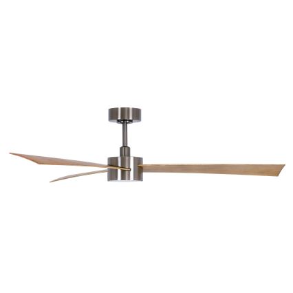 Lucci air 21610449 - LED loftventilator dæmpbar CLIMATE 1xGX53/12W/230V brun/skinnende krom + fjernbetjening