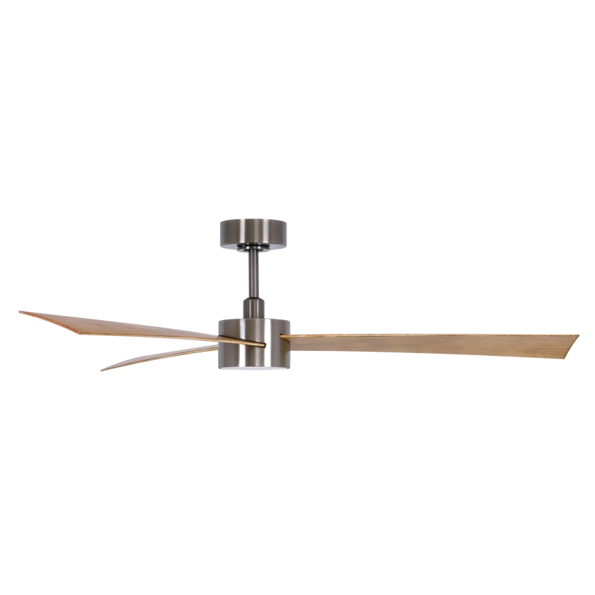 Lucci air 21610449 - LED loftventilator dæmpbar CLIMATE 1xGX53/12W/230V brun/skinnende krom + fjernbetjening