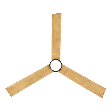 Lucci air 21610449 - LED loftventilator dæmpbar CLIMATE 1xGX53/12W/230V brun/skinnende krom + fjernbetjening