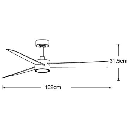 Lucci air 21610549- LED loftventilator dæmpbar CLIMATE 1xGX53/12W/230V wenge/guldfarvet + fjernbetjening
