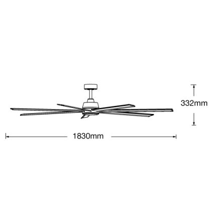 Lucci air 21610949 - Loftventilator ATLANTA 1xGX53/12W/230V sort + fjernbetjening