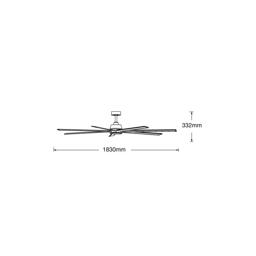 Lucci air 21610949 - Loftventilator ATLANTA 1xGX53/12W/230V sort + fjernbetjening