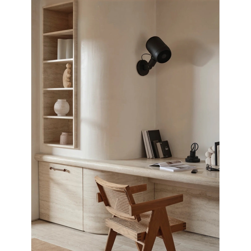 Lucci Air 21612649 - Vægventilator JET 32W/230V sort + fjernbetjening