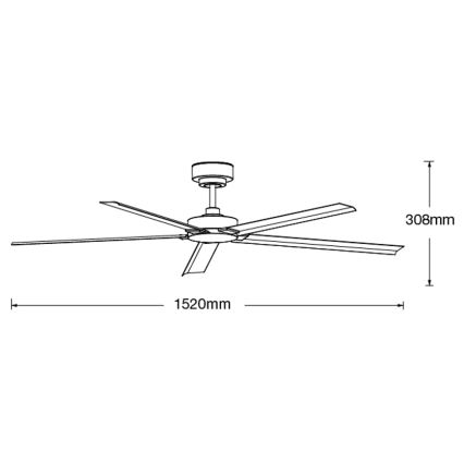 Lucci air 21616149 - Loftventilator MONZA IP55 sort + fjernbetjening
