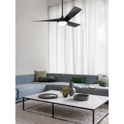 Lucci Air 21617149 - LED dæmpbar loftventilator OSPREY 1xGX53/12W/230V Ø 132 cm sort + fjernbetjening