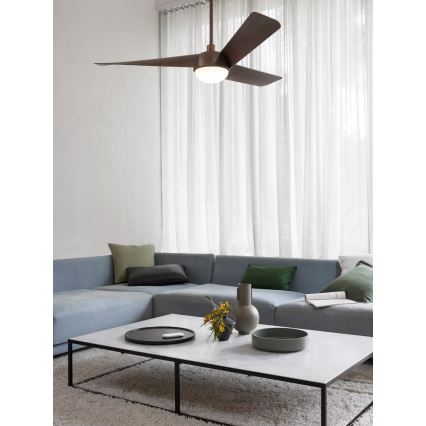 Lucci Air 21617249 - LED-dæmpbar loftventilator OSPREY 1xGX53/12W/230V Ø 132 cm bronzefarvet + fjernbetjening