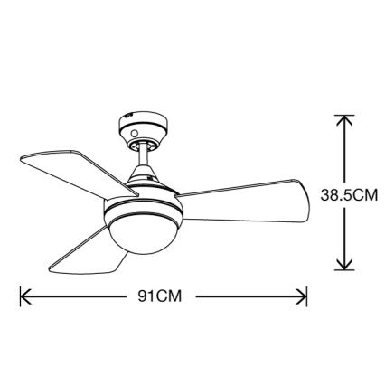 Lucci Air 512311 - Loftventilator AIRLIE HUGGER 2xE27/15W/230V træ/brun Ø 91 cm + fjernbetjening