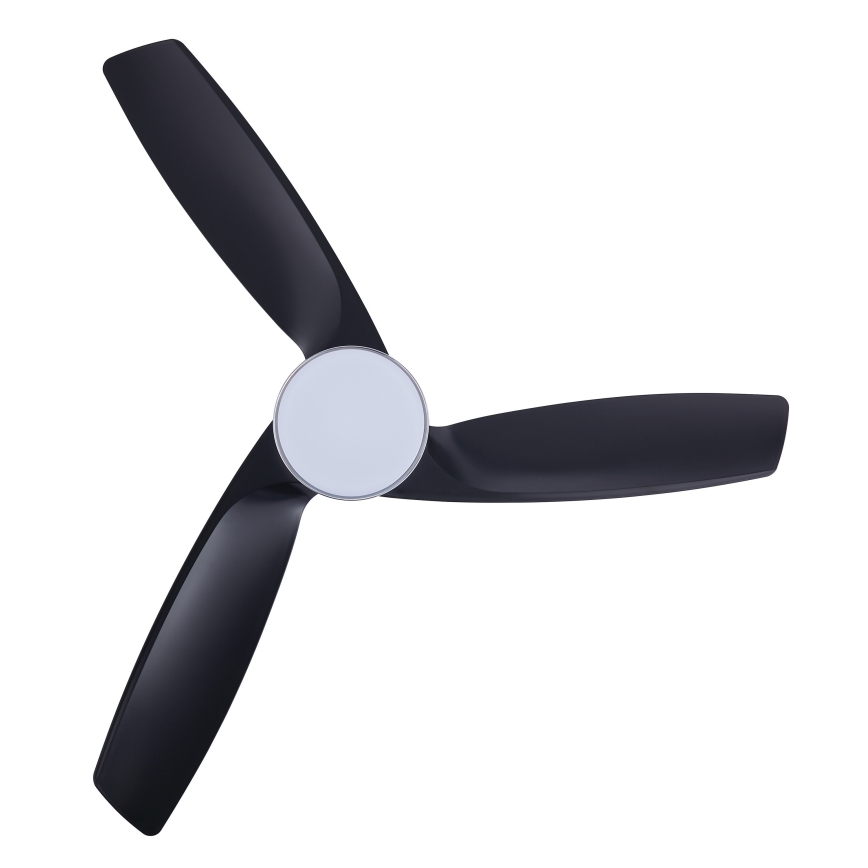 Lucci air 513072 - LED dæmpbar loftventilator BRONX LED/18W/230V 3000/4000/6000K sort/blankforkromet Ø 132 cm + fjernbetjening