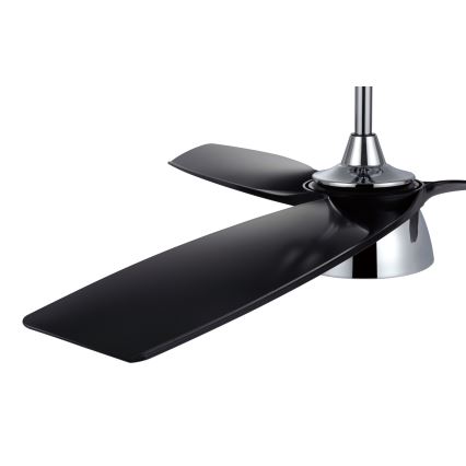 Lucci air 513072 - LED dæmpbar loftventilator BRONX LED/18W/230V 3000/4000/6000K sort/blankforkromet Ø 132 cm + fjernbetjening