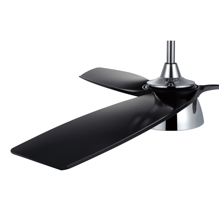Lucci air 513072 - LED dæmpbar loftventilator BRONX LED/18W/230V 3000/4000/6000K sort/blankforkromet Ø 132 cm + fjernbetjening