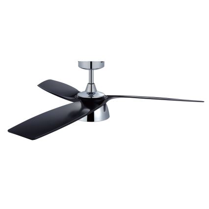 Lucci air 513072 - LED dæmpbar loftventilator BRONX LED/18W/230V 3000/4000/6000K sort/blankforkromet Ø 132 cm + fjernbetjening