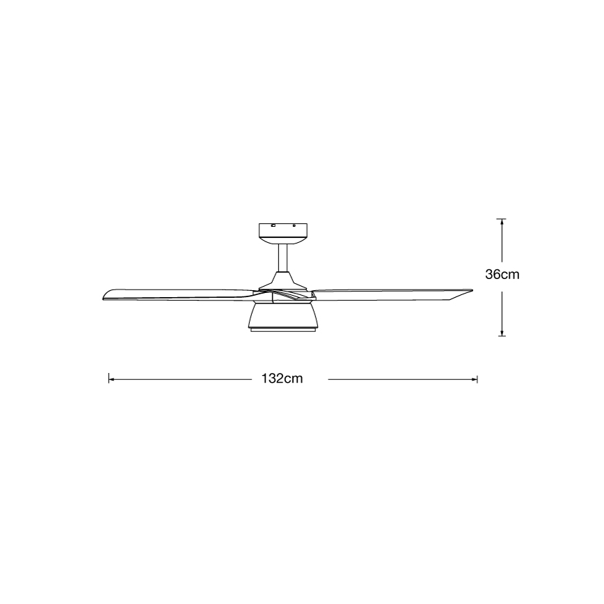 Lucci air 513072 - LED dæmpbar loftventilator BRONX LED/18W/230V 3000/4000/6000K sort/blankforkromet Ø 132 cm + fjernbetjening