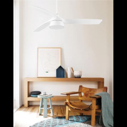 Lucci Air 513073 - LED-dæmpbar loftventilator BRONX LED/18W/230V 3000/4000/6000K Ø 132 cm hvid + fjernbetjening