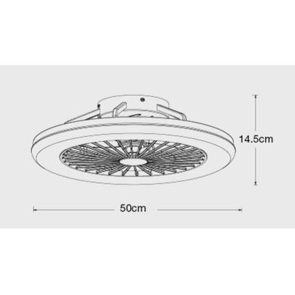 Lucci Air 513200 - LED Loftlampe med ventilator dæmpbar OSLO LED/20W/230V 3000/4500/6500K hvid + fjernbetjening