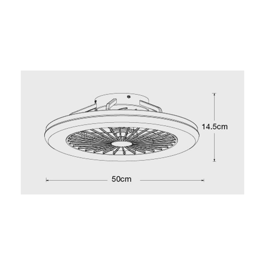 Lucci Air 513200 - LED Loftlampe med ventilator dæmpbar OSLO LED/20W/230V 3000/4500/6500K hvid + fjernbetjening