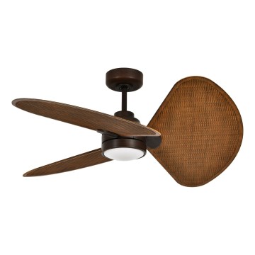 Lucci Air 51325649 - LED-dæmpbar loftventilator SABLE 1xGX53/12W/230V 3000/4000/5000K Ø 91,5 cm brun + fjernbetjening