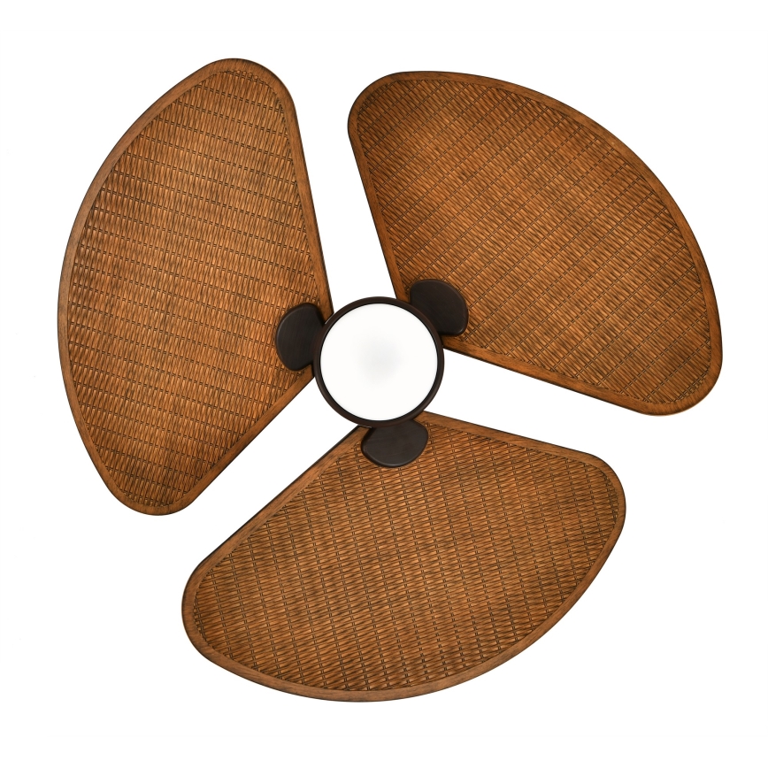 Lucci Air 51325649 - LED-dæmpbar loftventilator SABLE 1xGX53/12W/230V 3000/4000/5000K Ø 91,5 cm brun + fjernbetjening