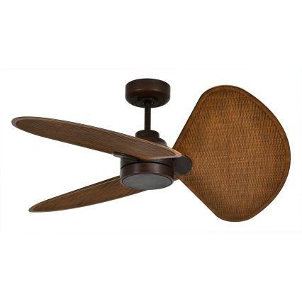 Lucci Air 51325649 - LED-dæmpbar loftventilator SABLE 1xGX53/12W/230V 3000/4000/5000K Ø 91,5 cm brun + fjernbetjening