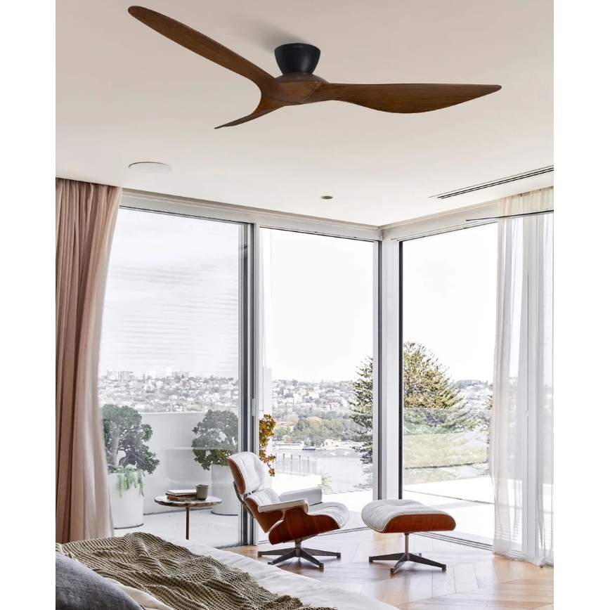 Lucci Air 514032 - Loftsventilator KOTARA Ø 137 cm brun/sort + fjernbetjening