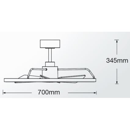 Lucci Air 516124 - LED loftventilator dæmpbar CESSNA LED/36W/230V 3000/4000/5000K sort + fjernbetjening