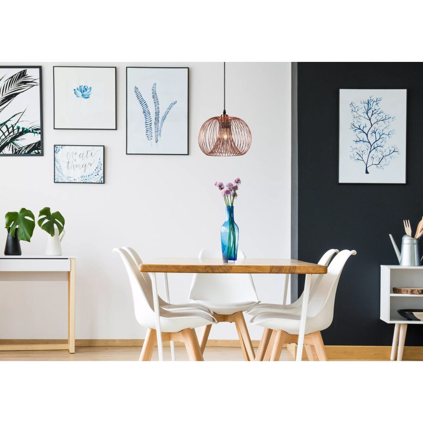 Lucide 02400/30/17 - Pendel VINTI 1xE27/60W/230V kobber