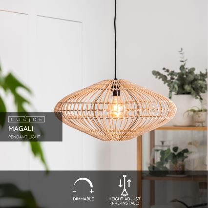 Lucide 03435/56/72 - Pendel MAGALI 1xE27/40W/230V beige