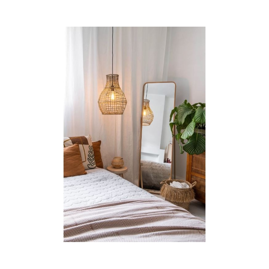 Lucide 03438/35/72 - Pendel ALBAN 1xE27/40W/230V beige